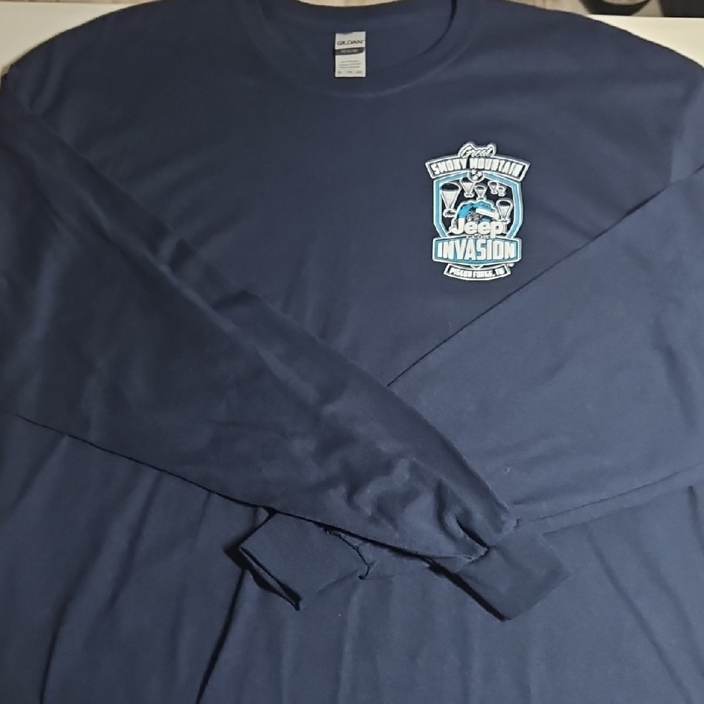 Gildan Navy Jeep Invasion JEEPS Invade The Cove Long Sleeve Shirt